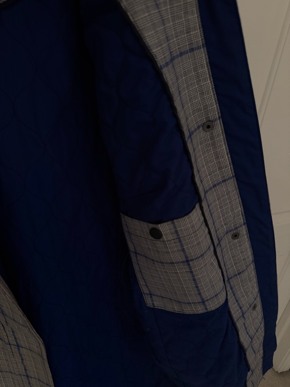 Boden Navy and White Plaid Jacket - Picture 2 of 7